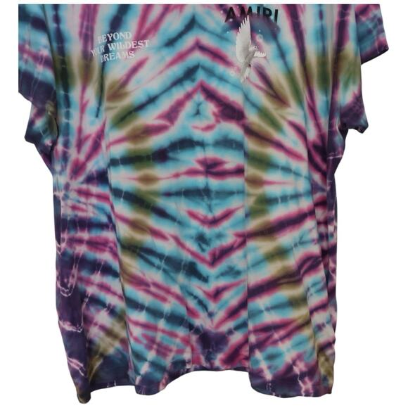 Amiri Tie Dye Rainbow Dove Tee In Multi Size XL - Picture 4 of 16